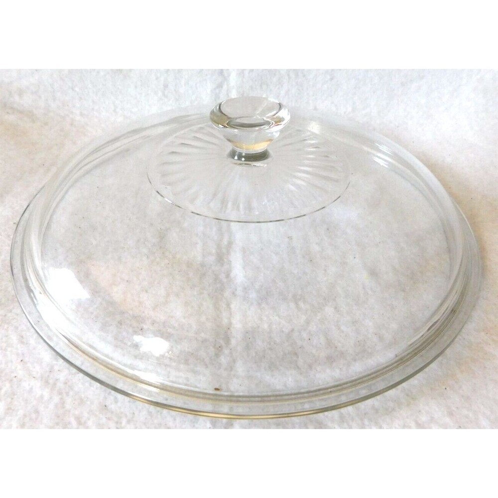 Glass "Outer 8 3/4''/ Inner Lip 8 1/4'' Round Lid Marked Pyrex Replacement Lid